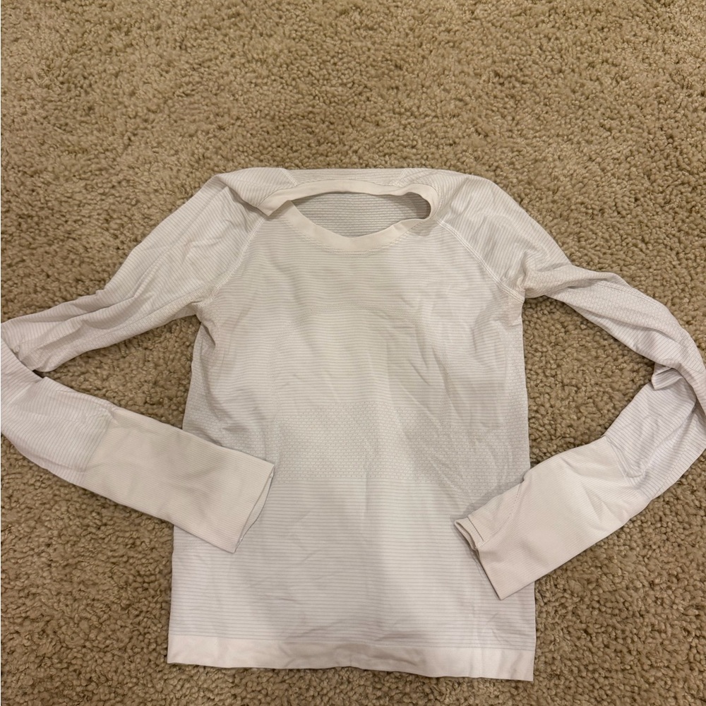 Lululemon Athletica White Long Sleeve Top